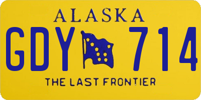 AK license plate GDY714