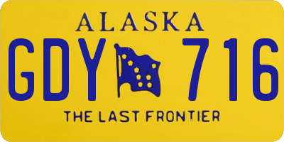 AK license plate GDY716