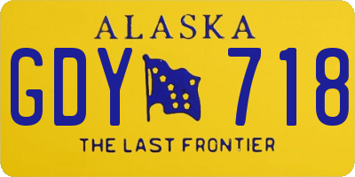 AK license plate GDY718