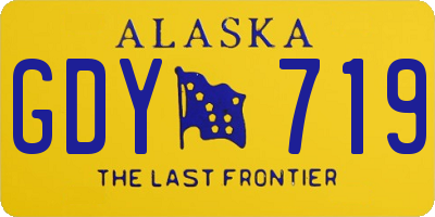 AK license plate GDY719