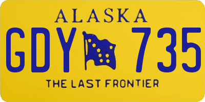 AK license plate GDY735