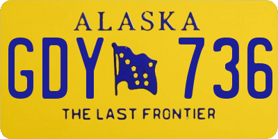 AK license plate GDY736