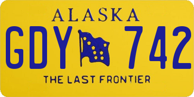 AK license plate GDY742
