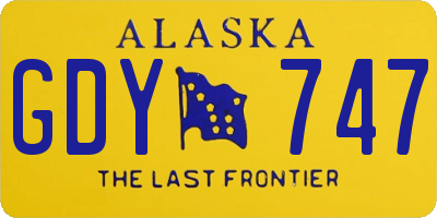 AK license plate GDY747