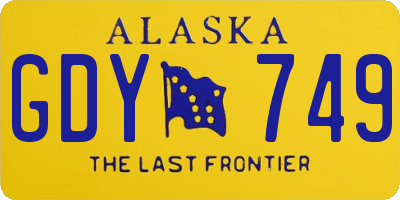 AK license plate GDY749