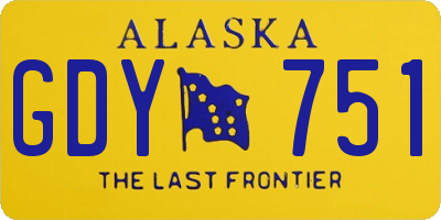 AK license plate GDY751