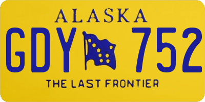 AK license plate GDY752
