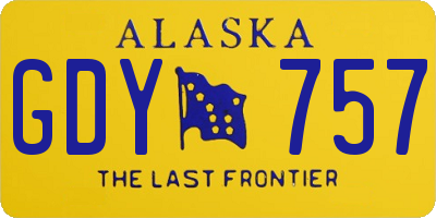AK license plate GDY757