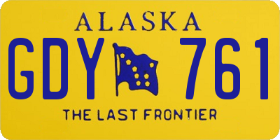AK license plate GDY761