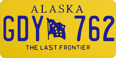 AK license plate GDY762