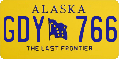 AK license plate GDY766