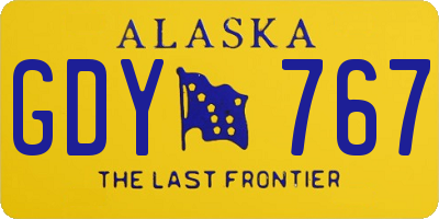 AK license plate GDY767