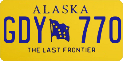 AK license plate GDY770