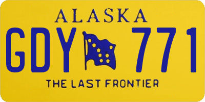 AK license plate GDY771