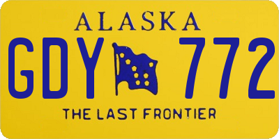 AK license plate GDY772