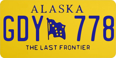 AK license plate GDY778