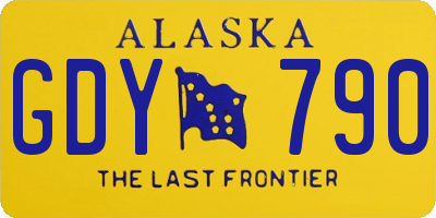 AK license plate GDY790