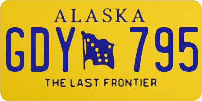 AK license plate GDY795