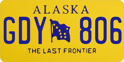 AK license plate GDY806