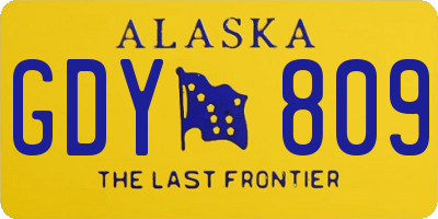 AK license plate GDY809