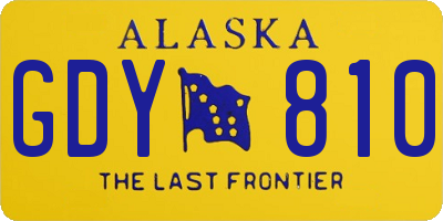 AK license plate GDY810