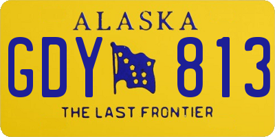 AK license plate GDY813