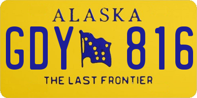 AK license plate GDY816