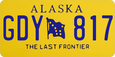 AK license plate GDY817