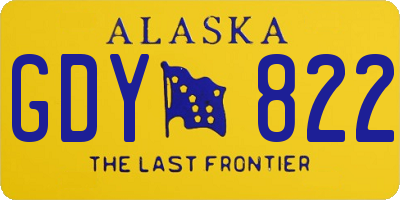 AK license plate GDY822
