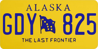 AK license plate GDY825