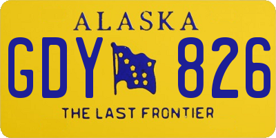 AK license plate GDY826