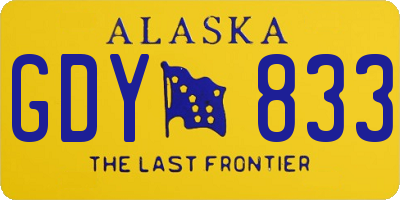 AK license plate GDY833