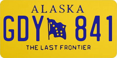 AK license plate GDY841