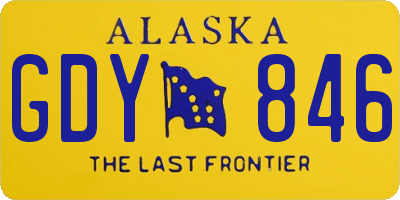 AK license plate GDY846