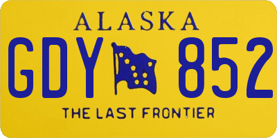 AK license plate GDY852