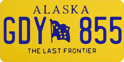 AK license plate GDY855