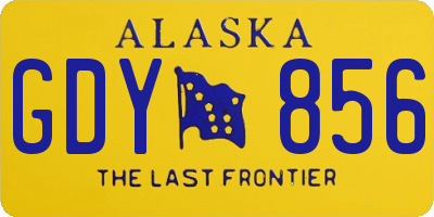 AK license plate GDY856
