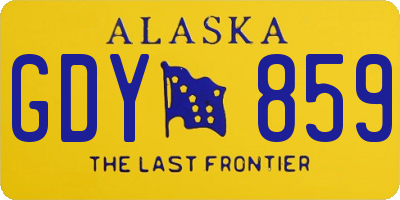 AK license plate GDY859