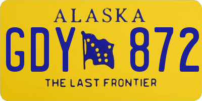 AK license plate GDY872