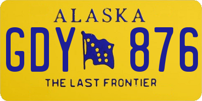 AK license plate GDY876