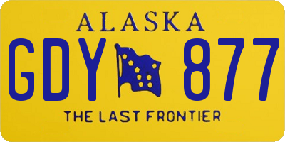 AK license plate GDY877