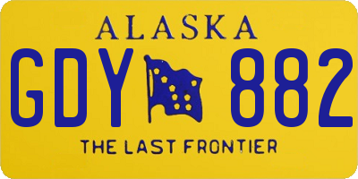 AK license plate GDY882