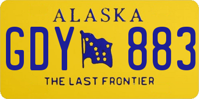 AK license plate GDY883
