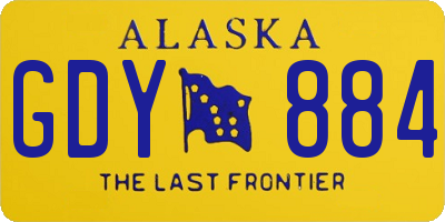 AK license plate GDY884
