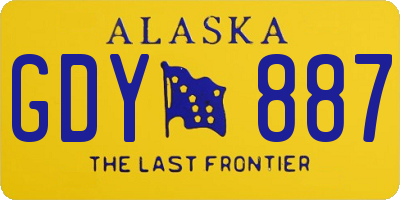 AK license plate GDY887