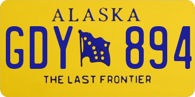 AK license plate GDY894