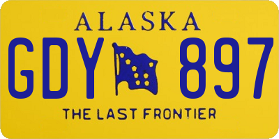 AK license plate GDY897
