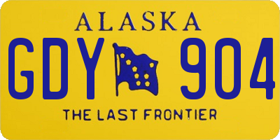 AK license plate GDY904