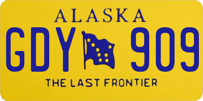 AK license plate GDY909