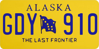 AK license plate GDY910